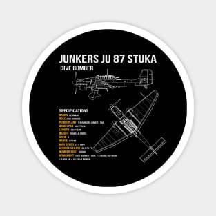 Junkers Ju 87 Stuka WW2 Dive Bomber Airplane Magnet